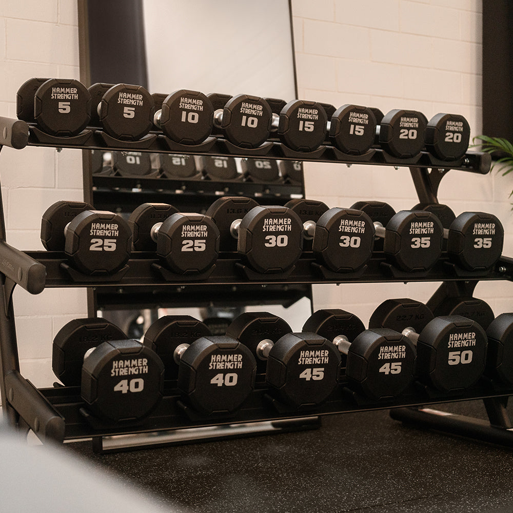 Life Fitness 3-Tier Short Saddle Dumbbell Rack