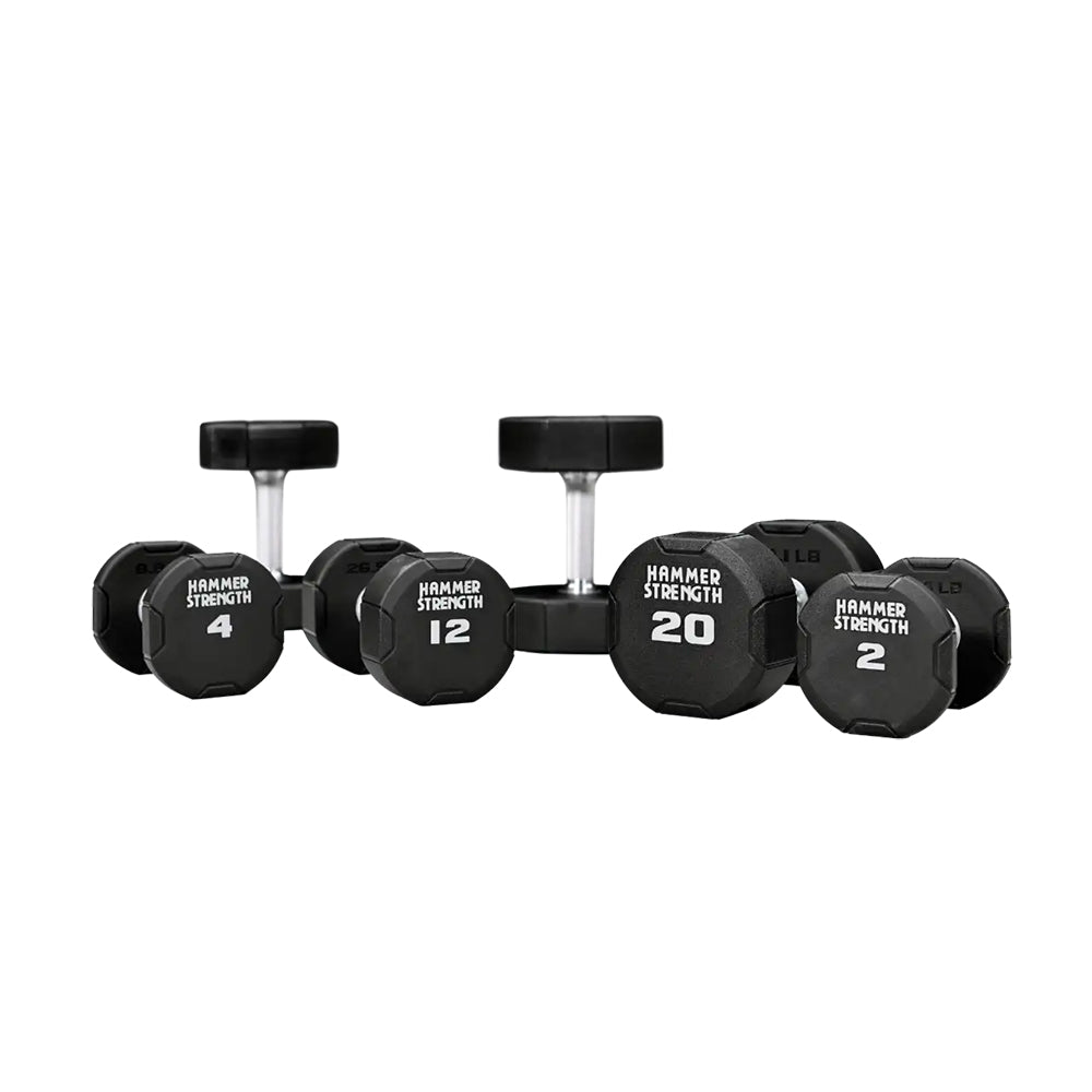 Hammer Strength 4-Sided Urethane Dumbbells